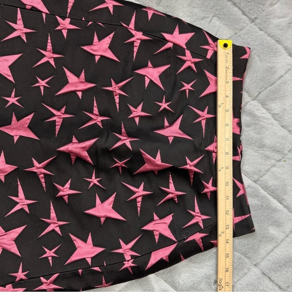 MSGM Star Jacquard Mini Skirt Black Pink Embroidered ASO Monster High Draculaura - Picture 14 of 16